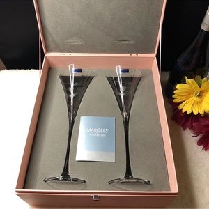 New Set Of 2 MARQUIS By Waterford Flutes, Yours Truly Collection w/Gift Box￼